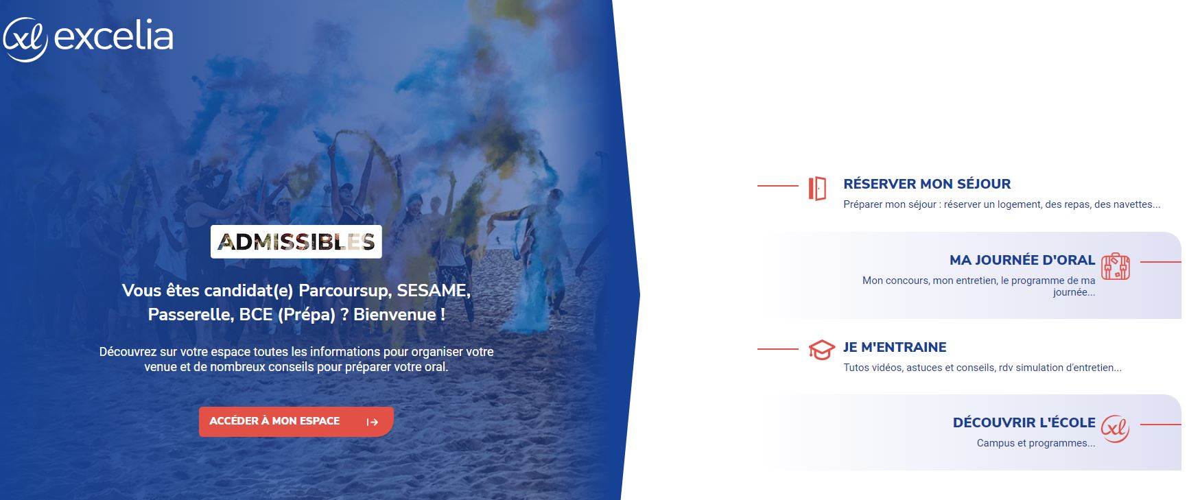 site admissibles excelia